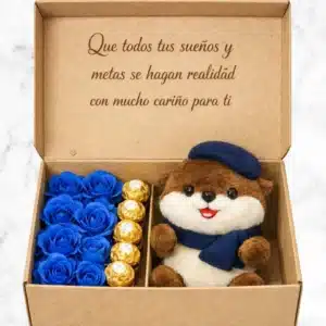 Box nutria con rosas