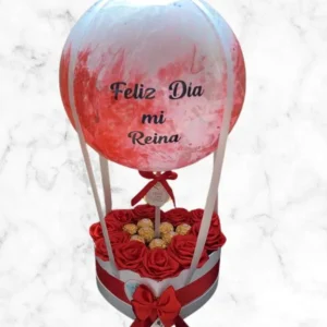 globo y rosas para mamá