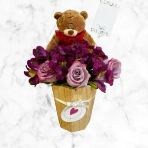 Osito con rosas